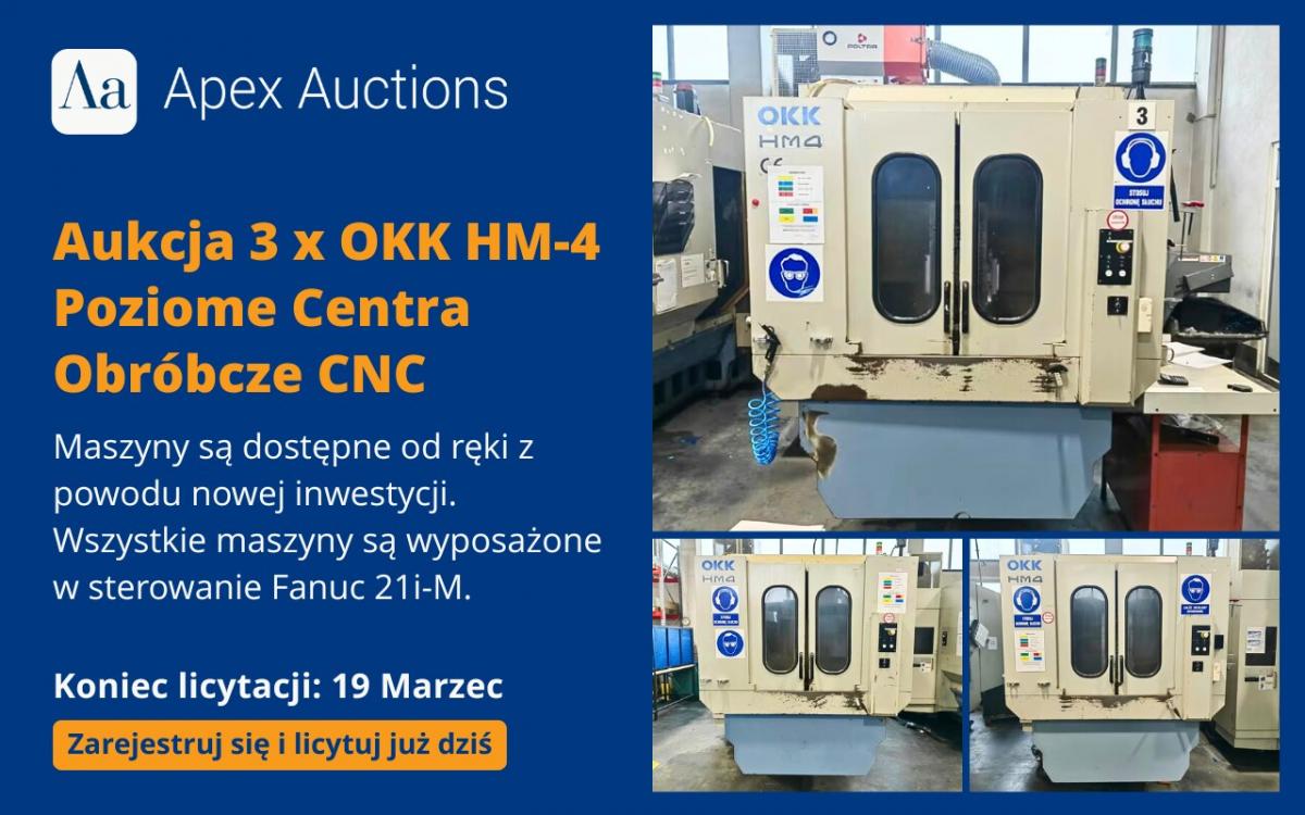 Apex Auctions - Na sprzedaż 3 x OKK HM-4
