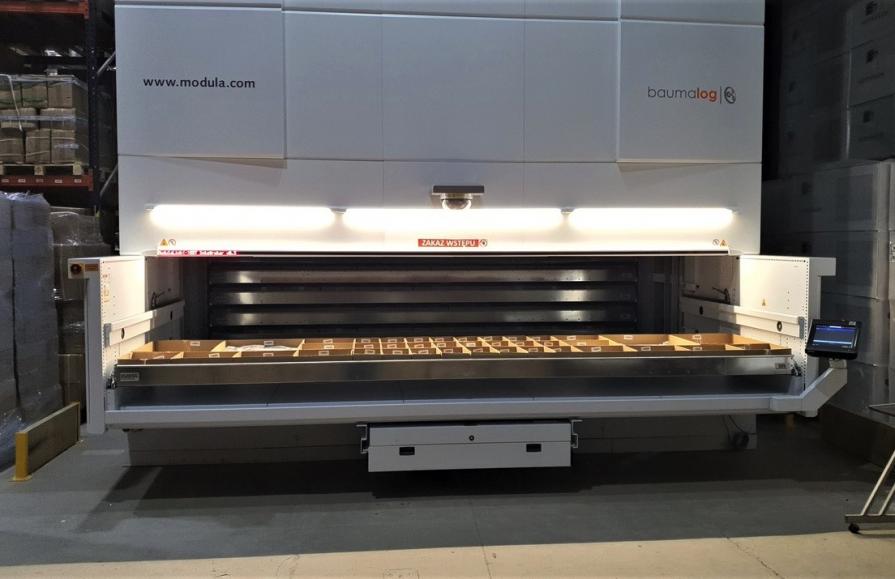 Regał automatyczny Modula do bezbłędnej kompletacji