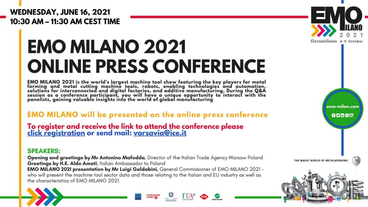 EMO Milano 2021 - Konferencja prasowa online