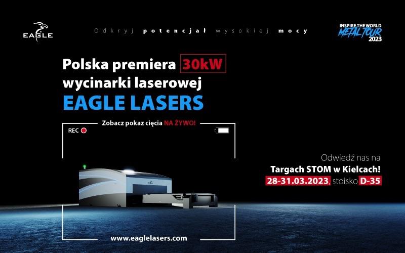 Polska premiera 30kW wycinarki laserowej na STOM-LASER 2023