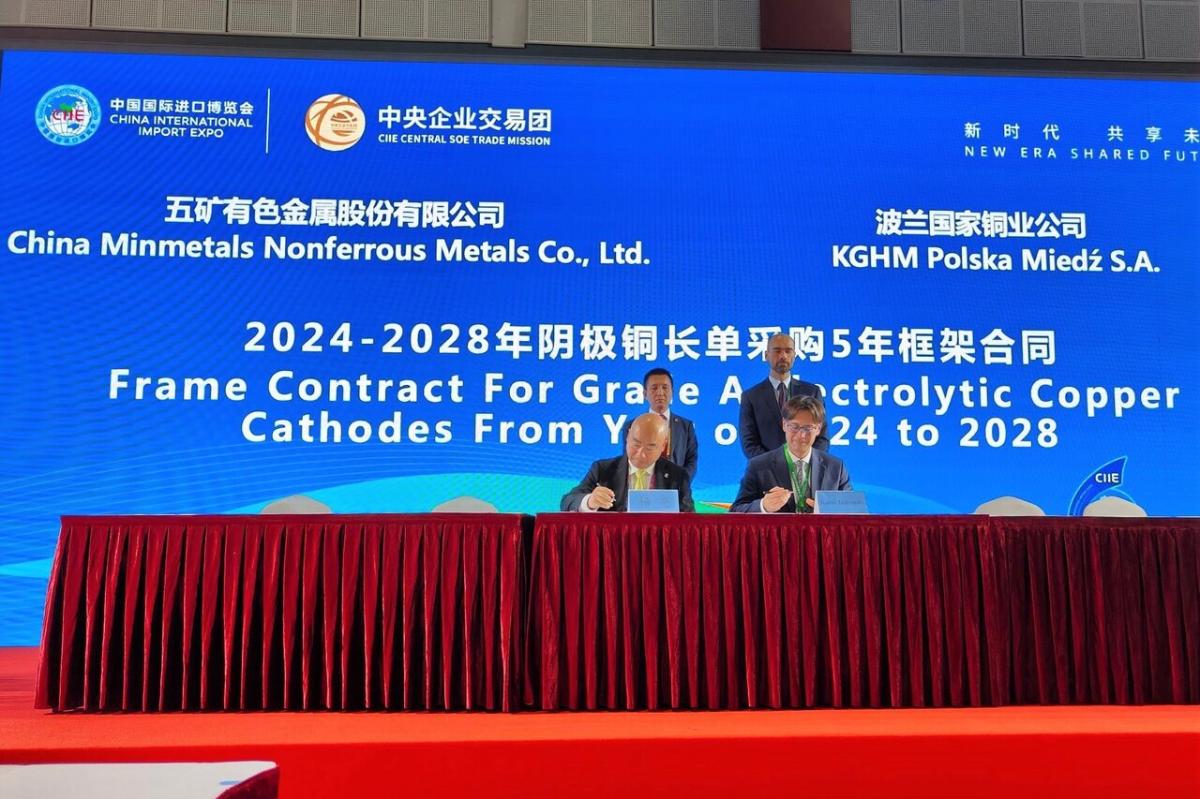 KGHM przedłuża kontrakt z China Minmetals