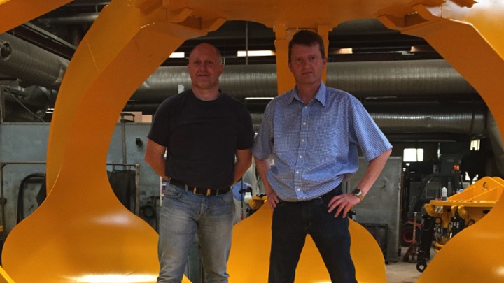 Flemming Jensen i Allan Ricardy, właściciele BSV Krantilbehør w Danii